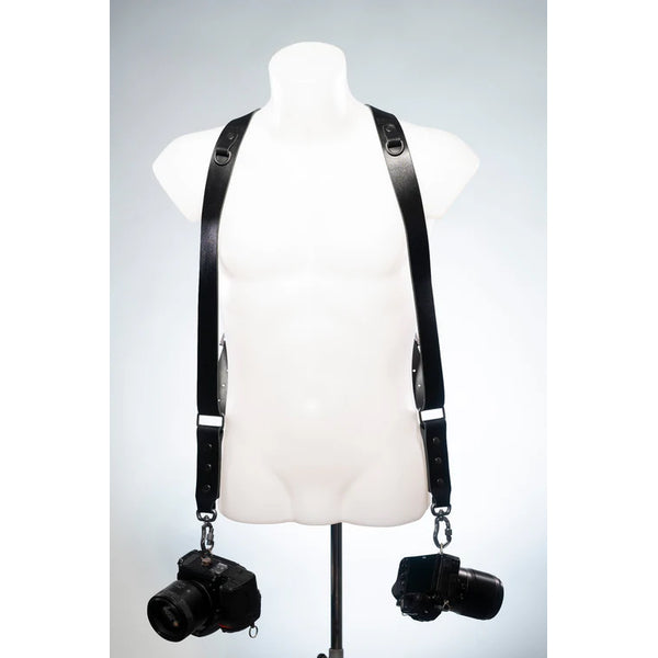 Nice One tracolla Doppia Power in Pelle Nera Nice One tracolla Doppia Power in Pelle Nera